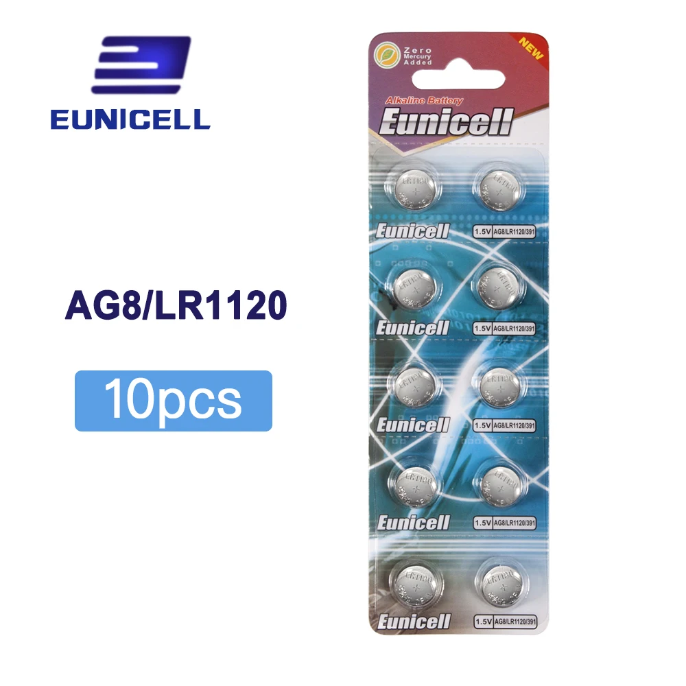 10 шт. щелочные кнопочные батарейки AG8 LR1120 191 381 391 391A 391B 533 553 609 G8 1 5 в|lr1120 battery|button cell