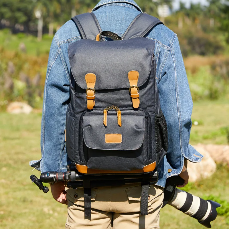 New Style Canvas Waterproof Camera Backpack Video Photography Bag Multi-functiona DSLR for Canon Nikon Sony bag case |