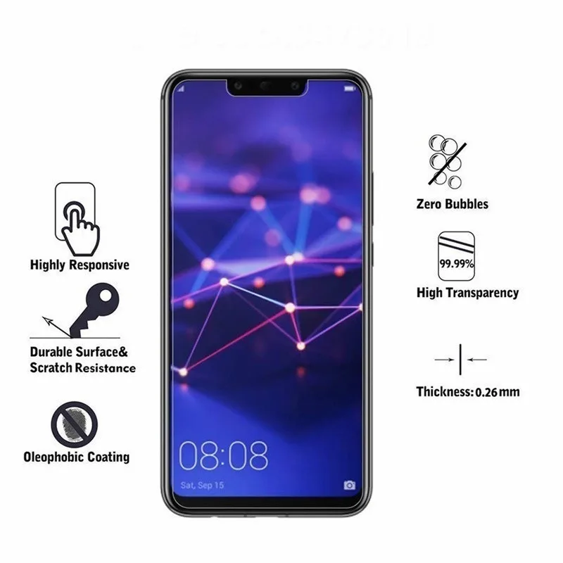 Закаленное стекло для Huawei P30 P20 P10 Lite защита экрана стеклянная пленка P8 P9 P Samrt 2019