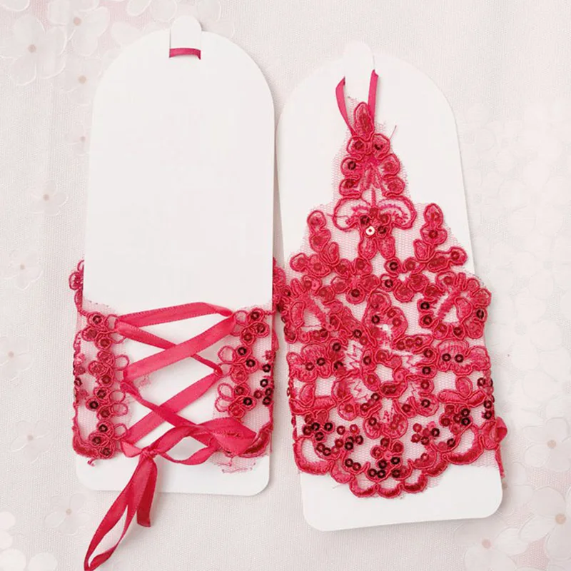 Pretty cheap Free shipping finger elbow length one size children lace diamond wedding dress gloves | Свадьбы и торжества