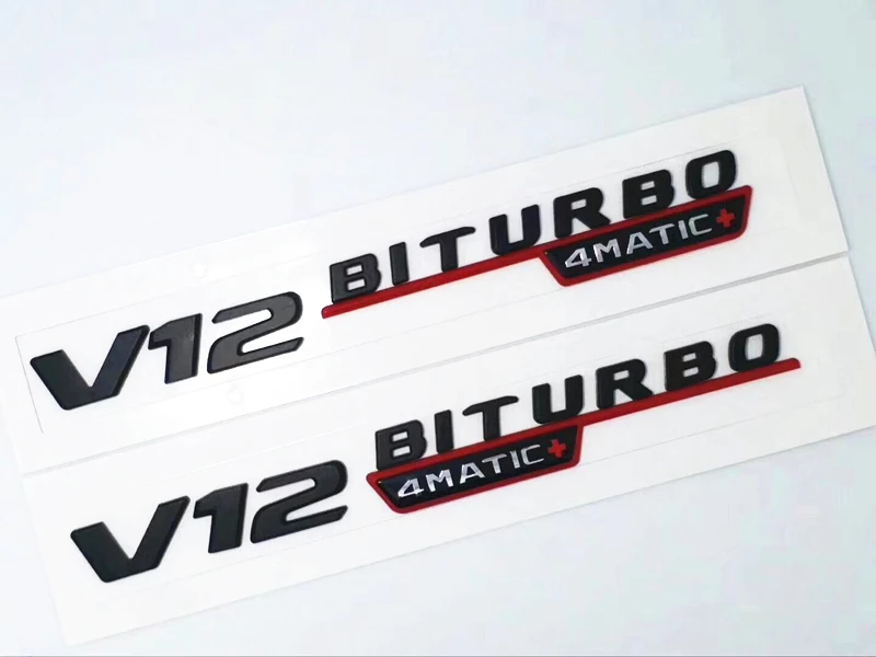3D наклейки для автомобиля хром &quotV12 BITURBO 4matic&quot буквы эмблемы подходит Benz 2