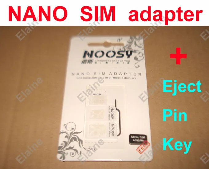 4 в 1 Nano Sim карты адаптер Noosy микро сим с извлечения контактов ключ для iPhone 5 5S 5C 6