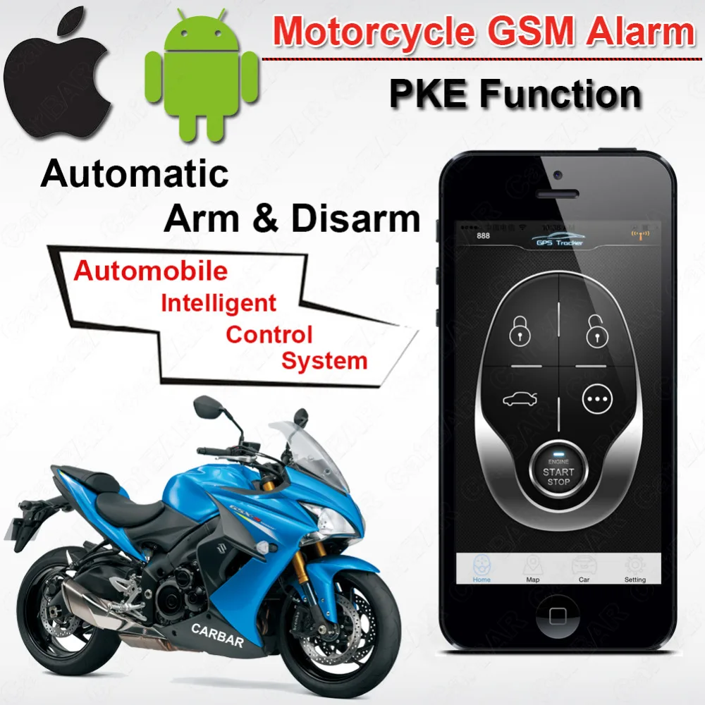 Водонепроницаемый мотор для мотоцикла IOS Android GSM GPS сигнализация отслеживания с
