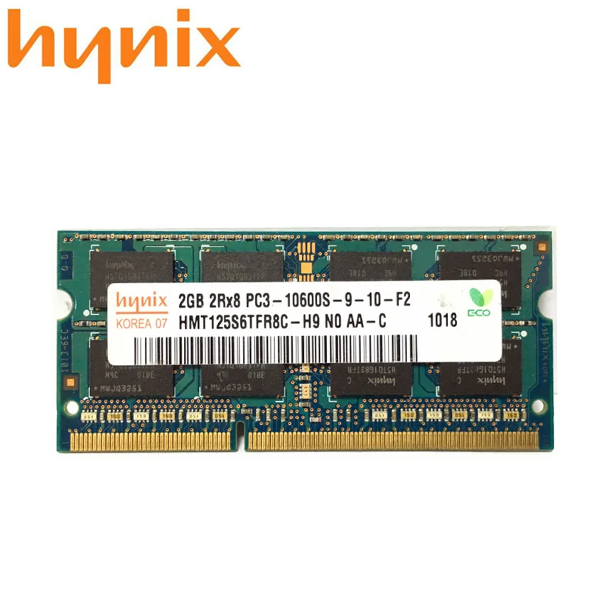Чипсет Hynix 2G 1R/2RX8 PC3-10600S DDR3 1333Mhz 2GB памяти ноутбука 2G PC3 10600S 1333 MHZ notebook Module SODIMM ram