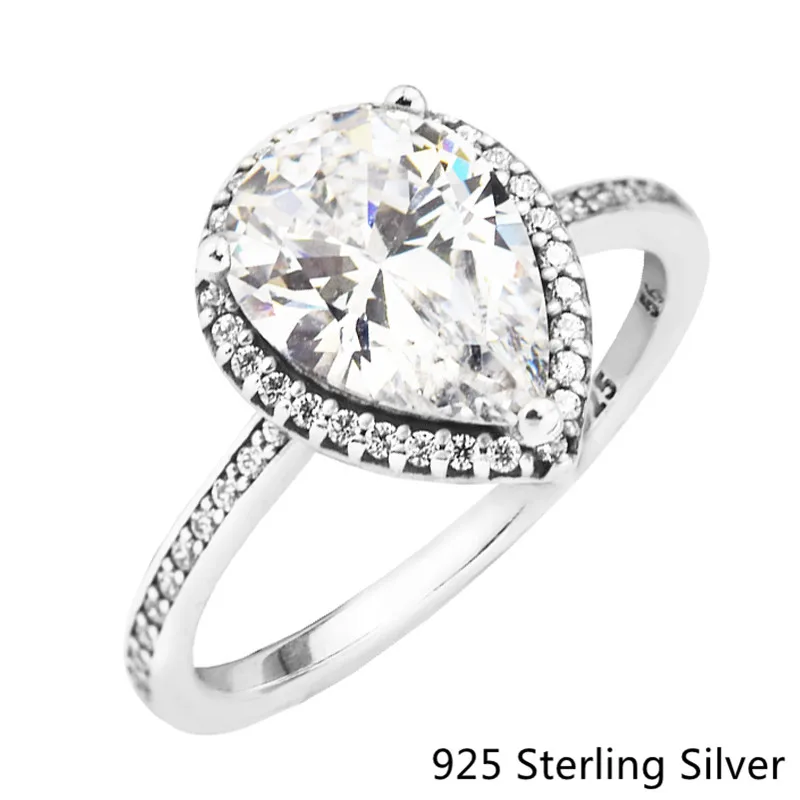 Кольцо женское из серебра 925 пробы в форме капли|ring for|rings for womenring european |