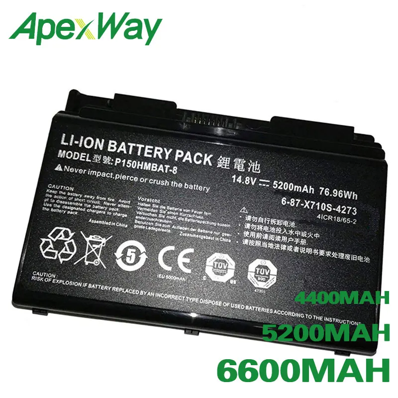 ApexWay батарея для clevo Nexoc G505 P150EM P150SM P151EM1 P151HM1 P151SM P151SM1 A P170 P170EM P170HM P170HM3 P170HMx
