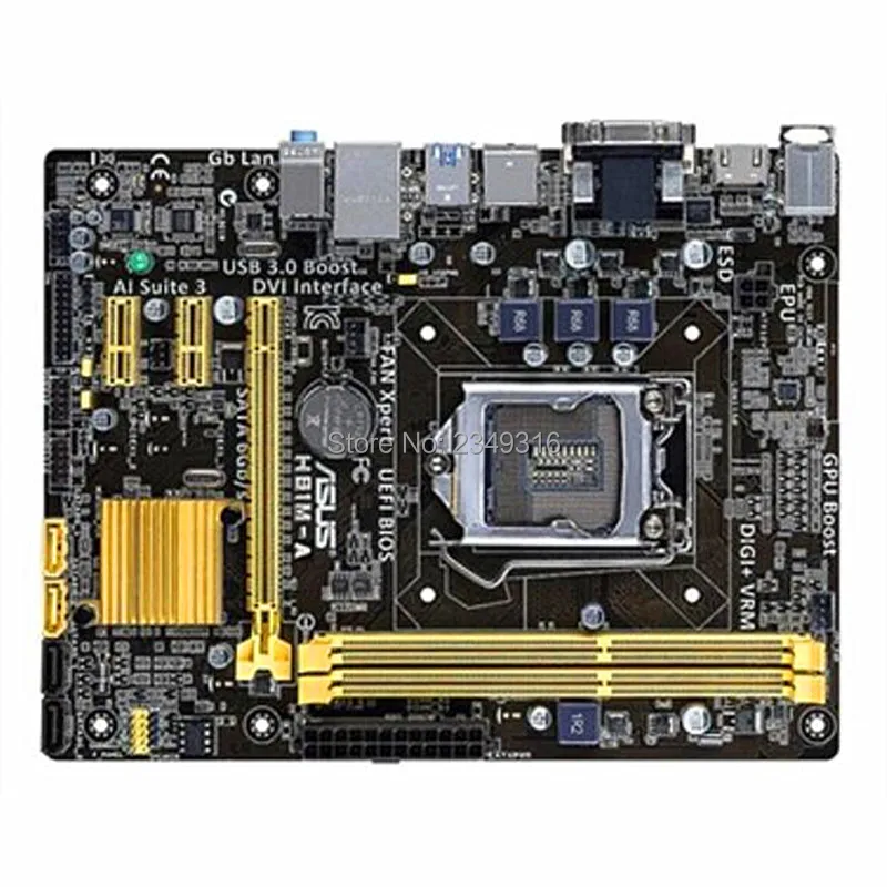 Для ASUS H81M A оригинальная материнская плата разъем LGA 1150 DDR3 H81 SATA3 USB3.0 рабочего
