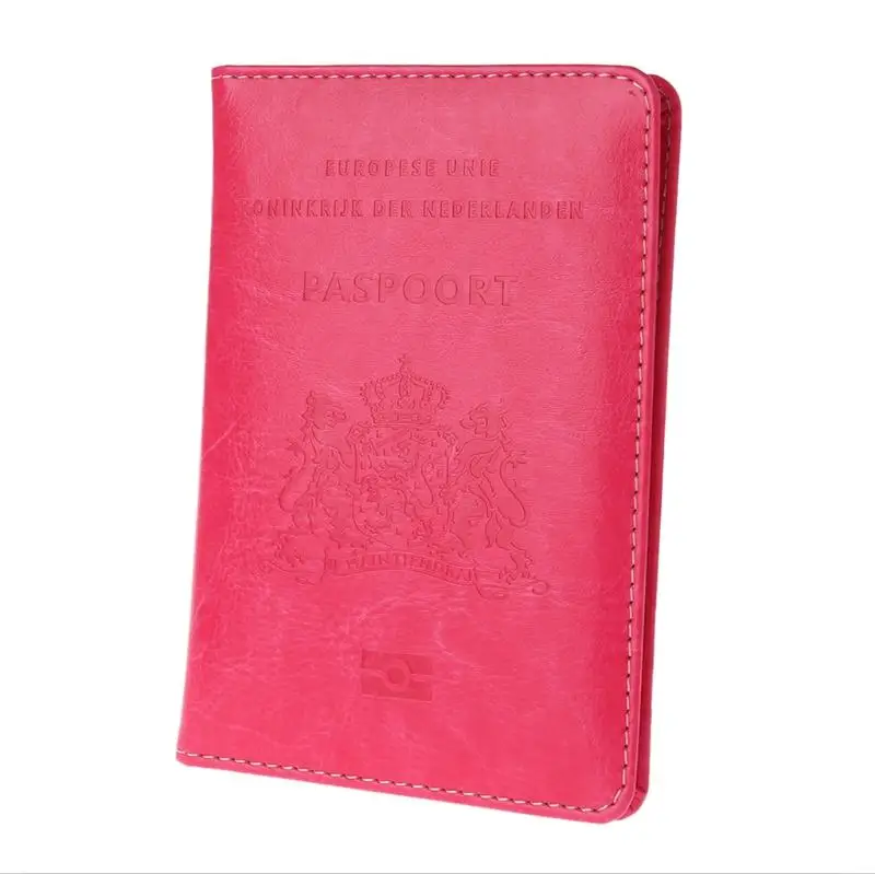 Hot Pink Модный унисекс выделенный голландский Дорожный Чехол для паспорта и карты держатель Чехол протектор органайзер для мужчин и женщин высокое качество - Цвет: Hot Pink