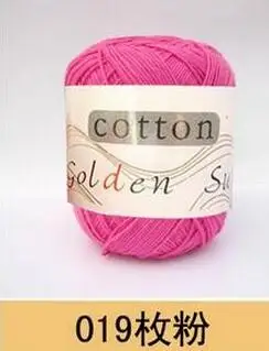 019 rose pink TPRPYN 1 шт. = 50 г хлопчатобумажная пряжа Чистая Детская вязаная Экологически чистая пряжа для вязания крючком, не скатывается - Цвет: 019 rose pink