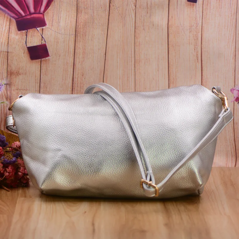 Мода портативный средний размер серебряный сумка Crossbody Высокое качество Мягкий Искусственная кожа сумки женские сумки дизайнер кошелек сумки женские через плечо женщины сумка почтальона сумочки