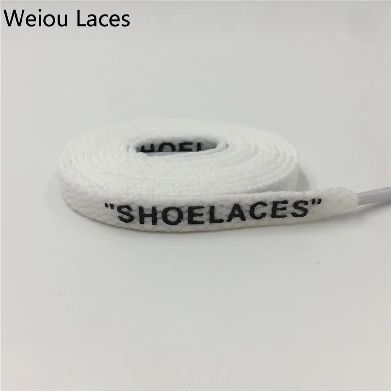 Weiou печать "шнурки" черные белые оранжевые зеленые шнурки для замены Off-White "The Ten" вдохновленные шнурки OW подписанные совместно