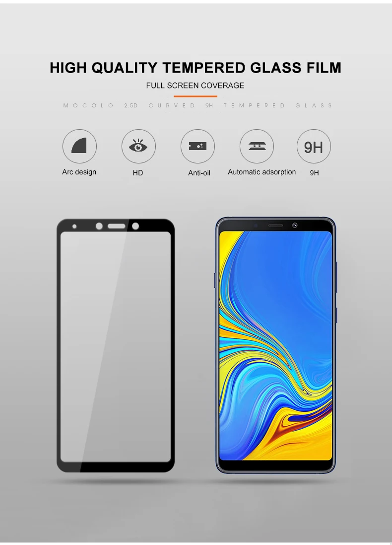 Mocolofor samsuny A9 закаленное Стекло H и H+ Pro Полное покрытие Экран протектор для samsung Galaxy A6 A7 A8 плюс A9 защитная пленка
