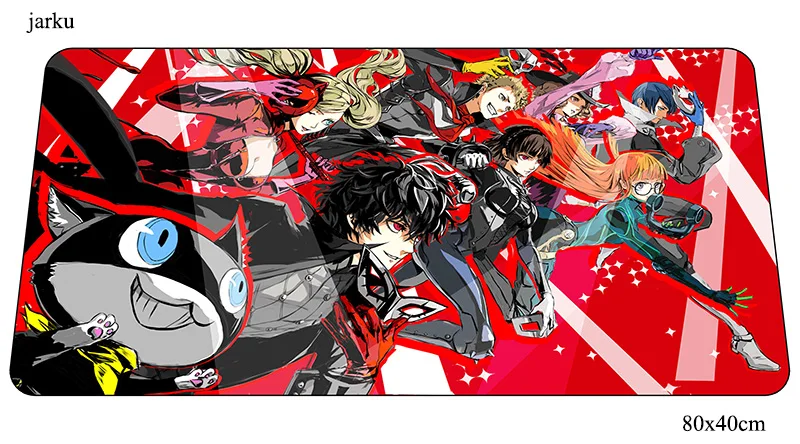 Size 800x400x2mm Persona 5 Коврик для мыши 800x400x2 мм игровой коврик для мыши с блокировкой края офисный коврик для ноутбука толстый коврик для мыши игры pc геймерские коврики - Цвет: Size 800x400x2mm