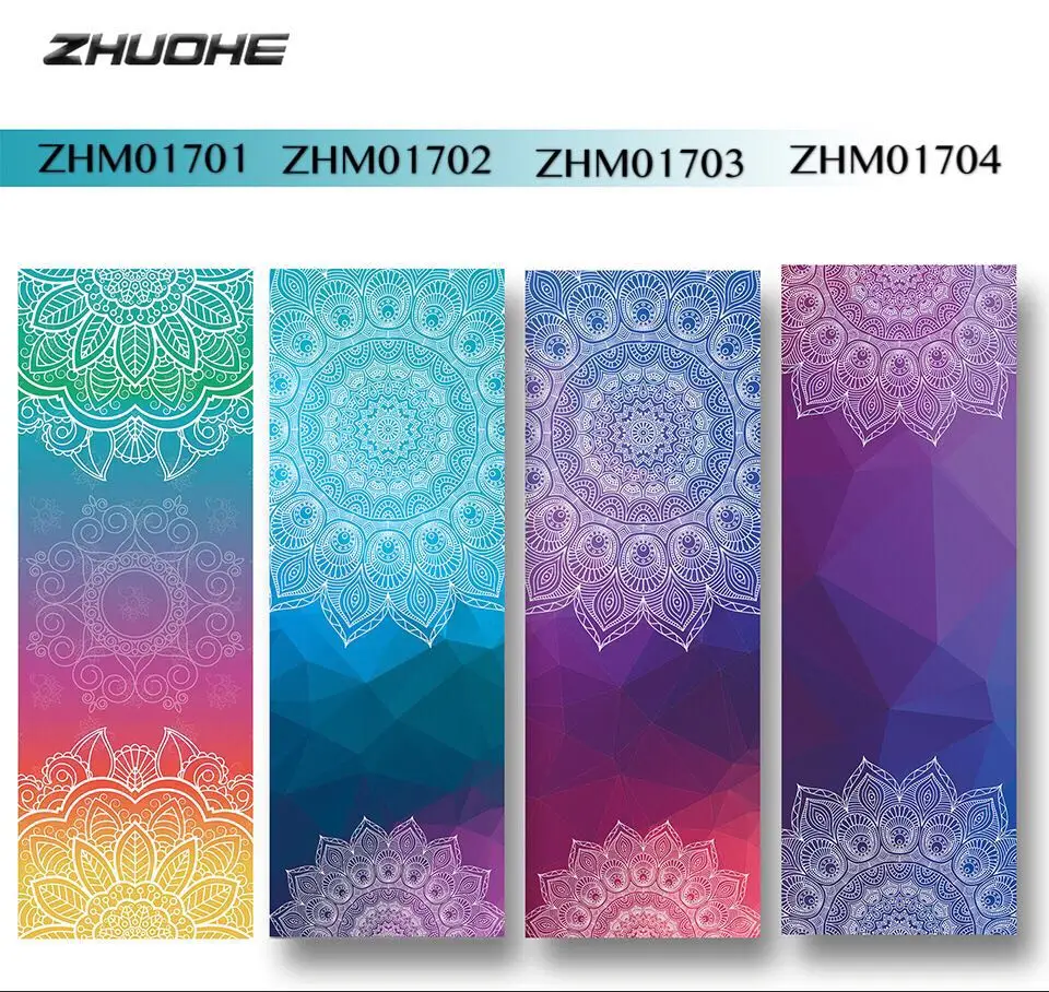 ZHUOHE Bikram Коврик для йоги полотенце нескользящее Мандала йога одеяло Tapetes Tapis Йога для путешествий Йога Пилатес фитнес упражнения Спорт