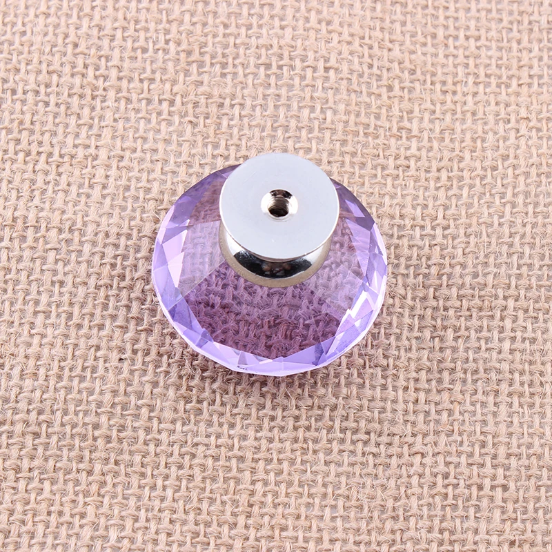 Ручки для шкафов и ящиков 40 мм фиолетового цвета с кристальными ручками для дверей SJ-1010.
