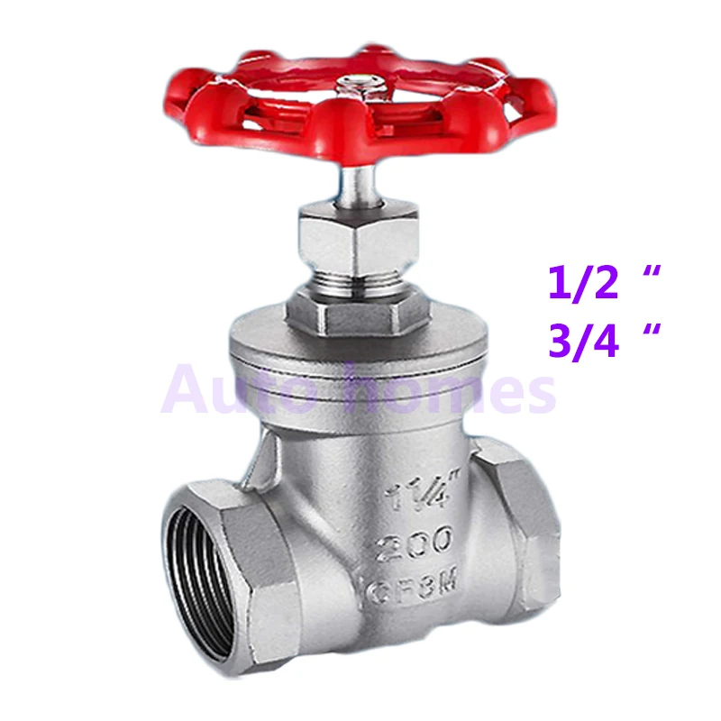 Задвижка из нержавеющей стали 1/2 &quot3/4&quot BSP Женский клапан счетчик воды