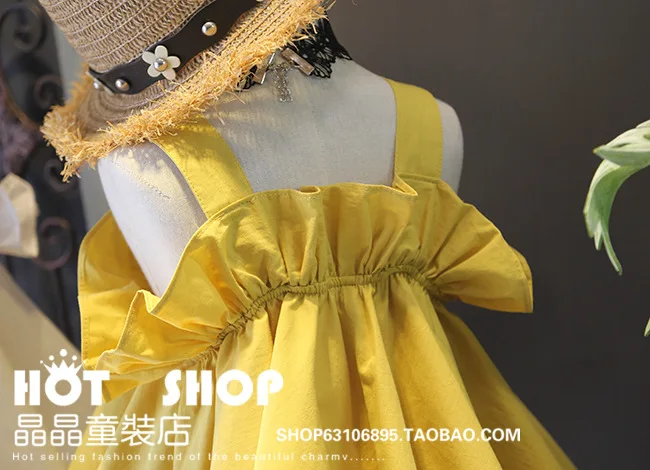 2017 spring&ampsummer new baby girls dress Strapless for girl party white yelllow kids vestido sweet Princess | Детская одежда и