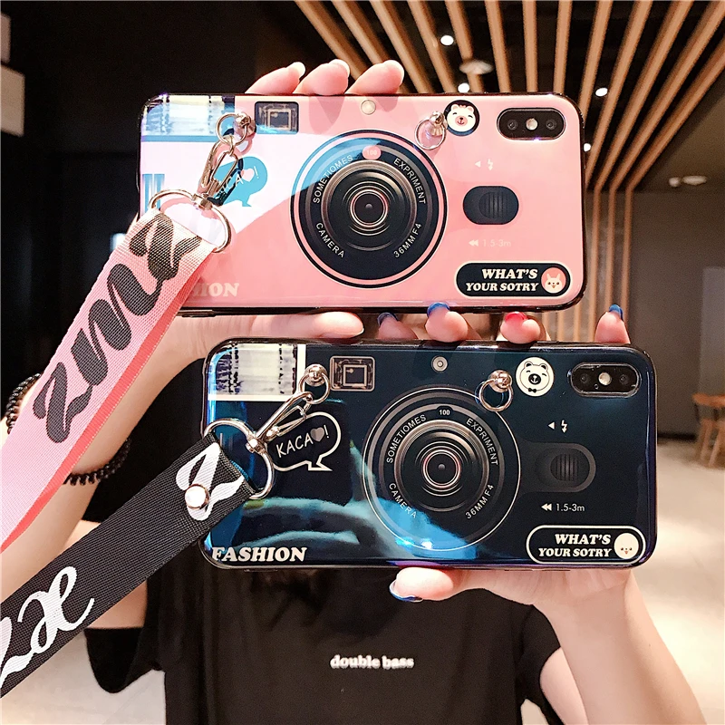 Snzvok Camera Case With strap Holder For Huawei P30 P20 Lite P10 P9 Plus Mate 8 9 10 20 Pro Nova 2 3 4 2S 3i 3E 4E Cover |