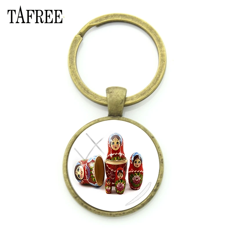 TAFREE модные матрешки кукла ключевая цепочка изображений винтажный дизайн