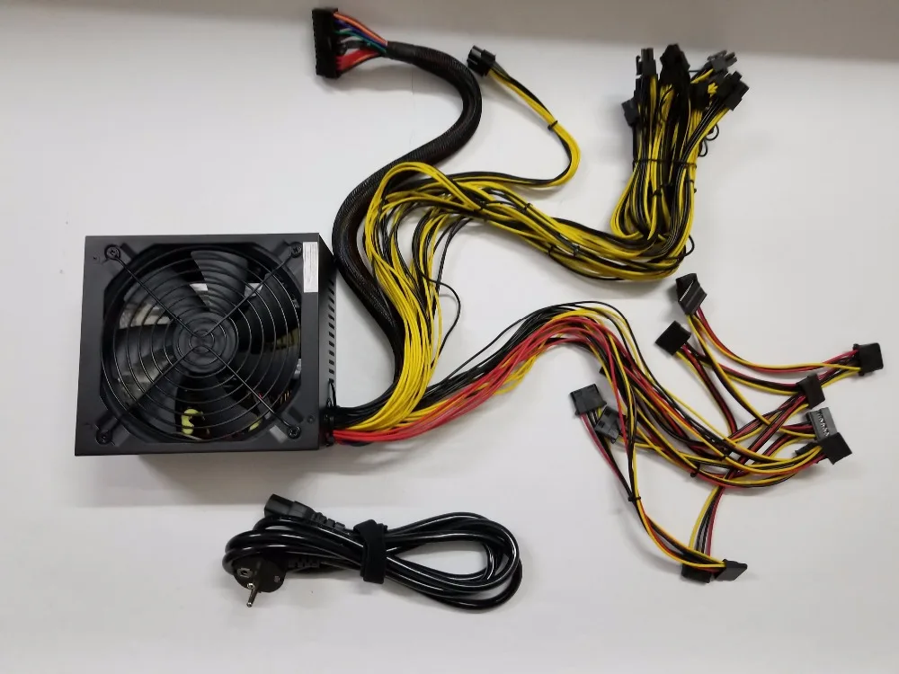 

YUNHUI ETH ZCASH MINER Gold POWER 12 В 150 1800 Вт (с кабелем) (YUNHUI) 1800 Вт ETH PSU для R9 380 RX 470 RX480 6 GPU карт