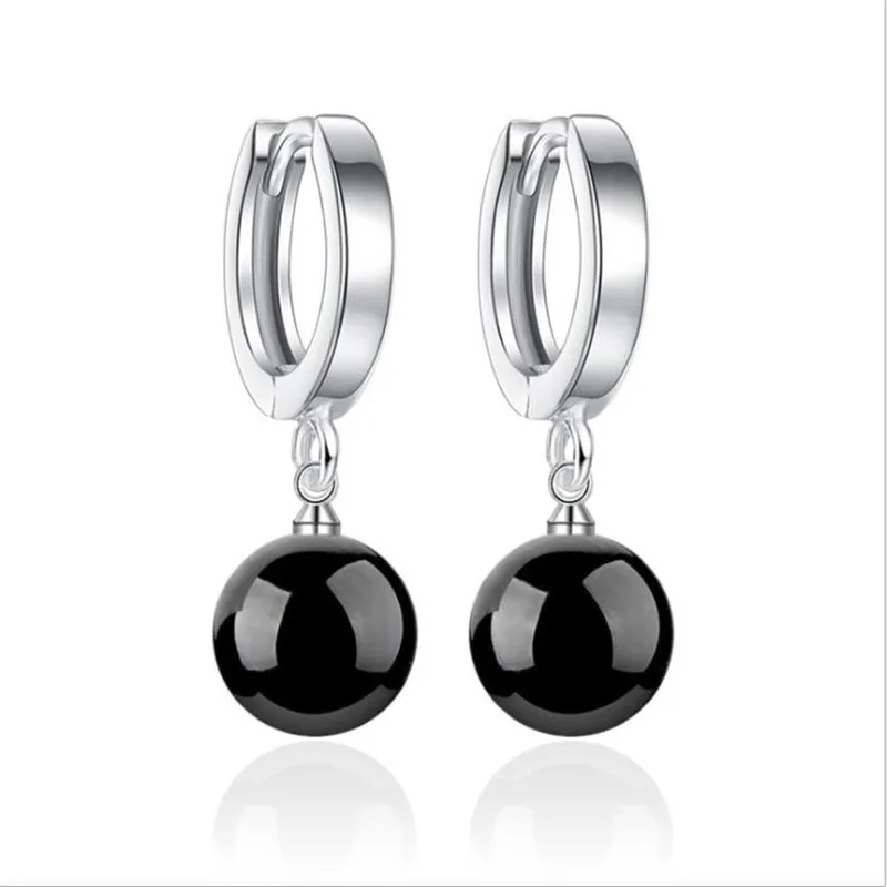 

New Fashion Silver Plated Women Drop Earrings Accessories Top Quality Red Crystal Ball Female Earrings For Girl Lady Christmas