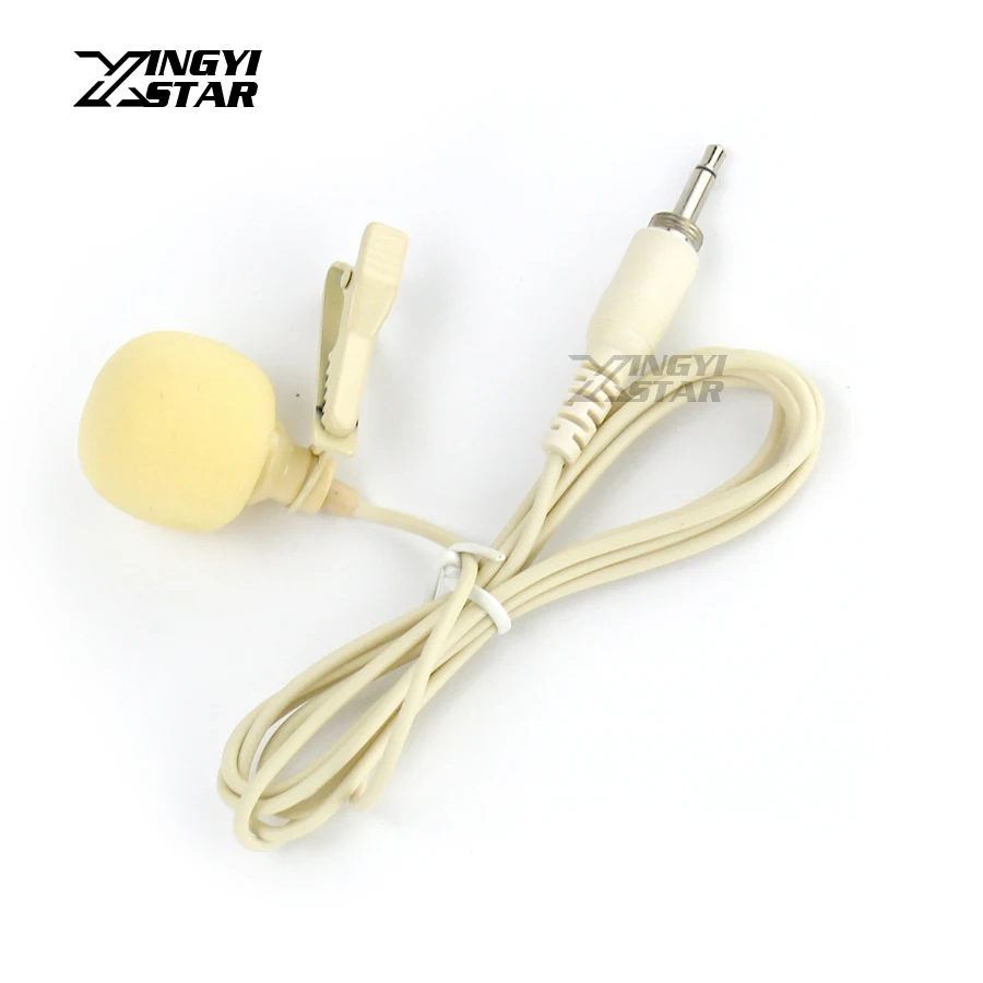 Петличный микрофон телесного цвета петличный с зажимом на лацкан винтовой