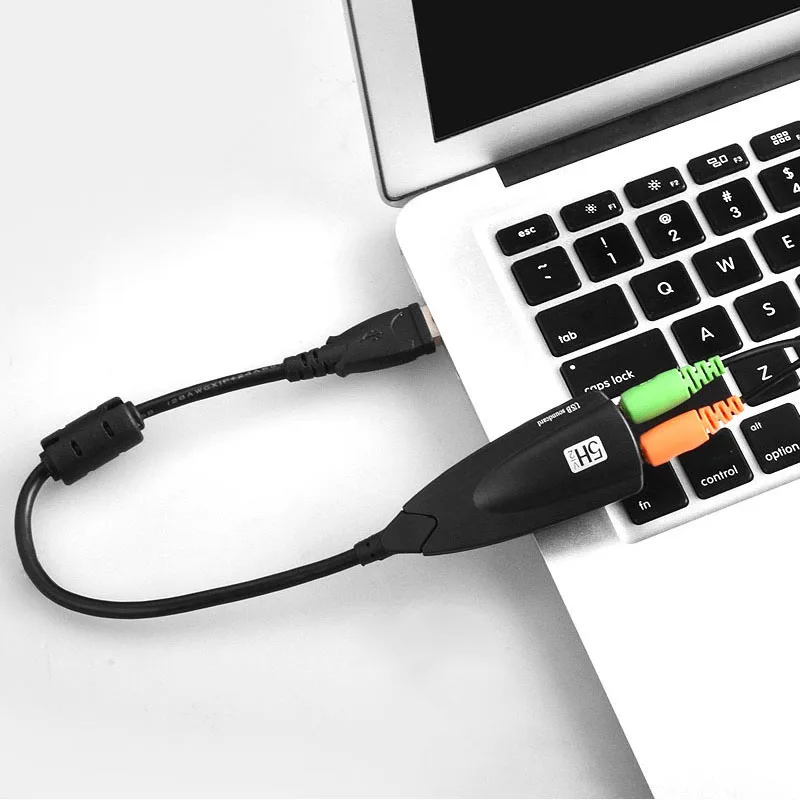Usb звуковая карта 7 1 адаптер 5HV2 3D Аудио гарнитура микрофон 3 5 мм для портативных ПК