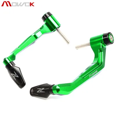 Green Для Кавасаки Z900 Z800 Z750 Z1000 Z400 ZX6R руль мотоцикла рукоятки+ тормозные рычаги сцепления защита - Цвет: Green