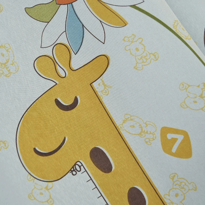 Затемняющие шторы WP026C роскошная вуаль с очаровательным рисунком жирафа плотные