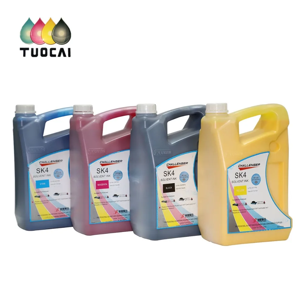 CMYK 4 бутылки/лот Challenger SK4 Сольвентные чернила для Seiko SPT510 SPT1020 головка challenger Фаэтон Infiniti принтер sk4 Чернила