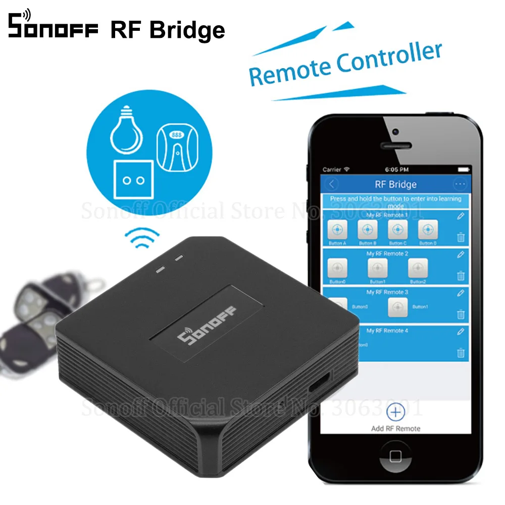 Sonoff RF мост WiFi 433 МГц Замена переключателя автоматизации умного дома умный дом Wi Fi