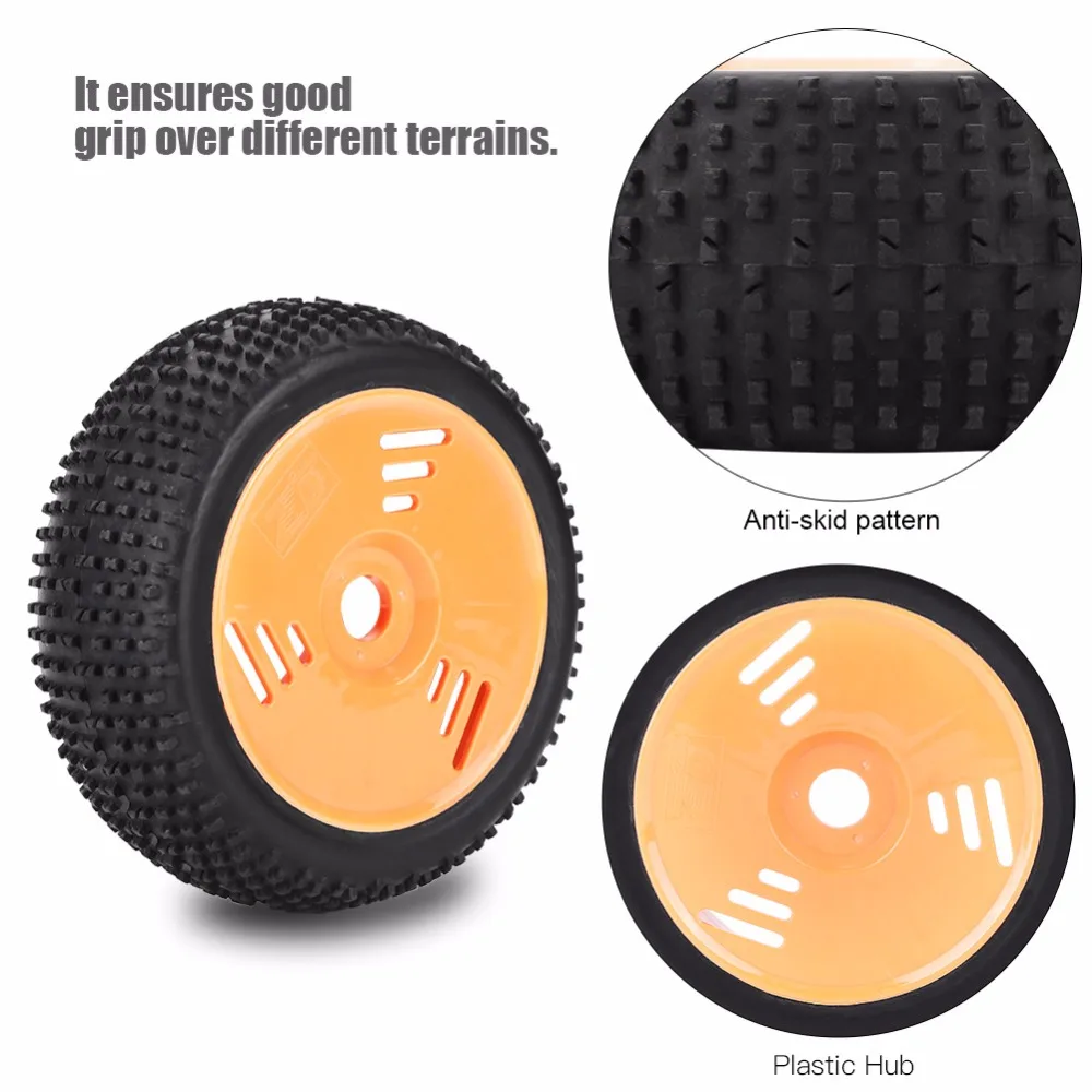 2 шт./компл. RC шины резиновые оранжевые пластиковые ступицы для 1:8 дистанционного