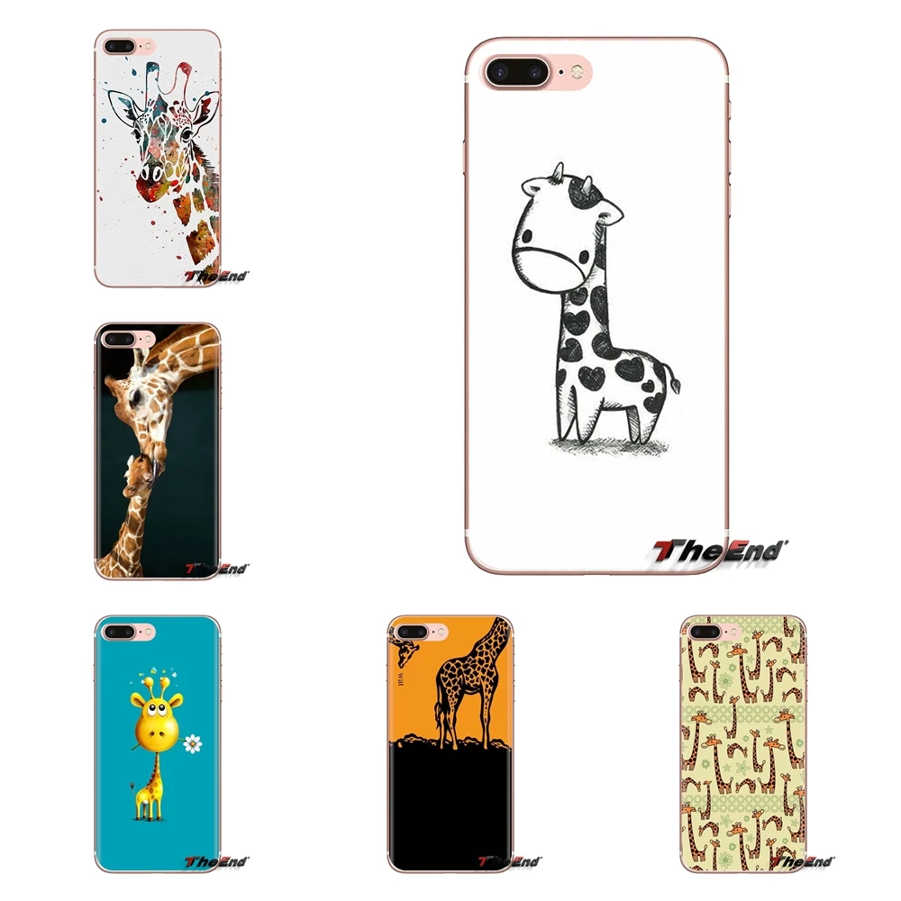 Transparent Soft Shell Covers For LG G3 G4 Mini G5 G6 G7 Q6 Q7 Q8 Q9 V10 V20 V30 X Power 2 3 K10 K4 K8 2017 Big head giraffe Art |