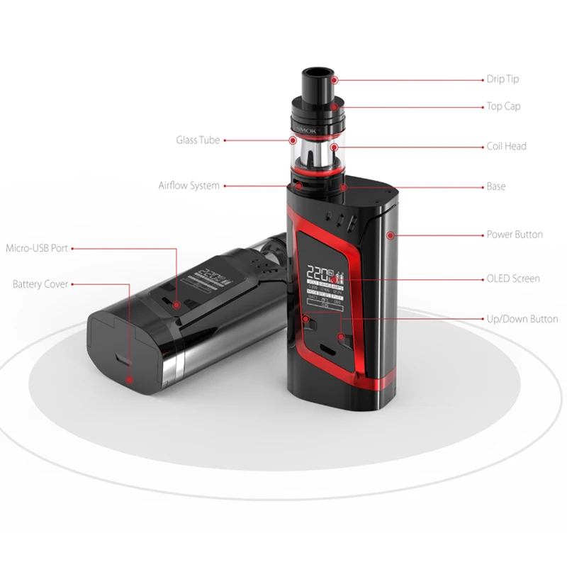 Электронная сигарета оригинальный Smok RHA комплект 220 Вт электронный вейп мод с 3 мл