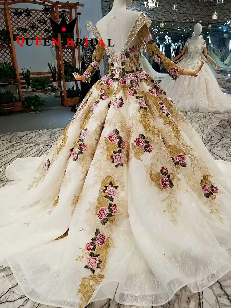 Индивидуальный заказ 2019 vestido de festa Longo трапециевидной формы с круглым вырезом и