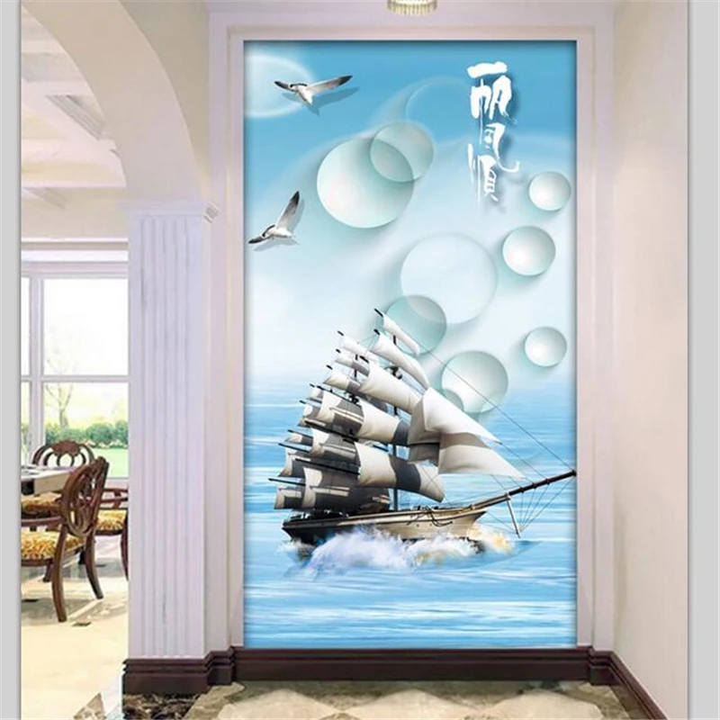 Пользовательские обои 3d фото фрески высокой четкости виндсерфинга моды