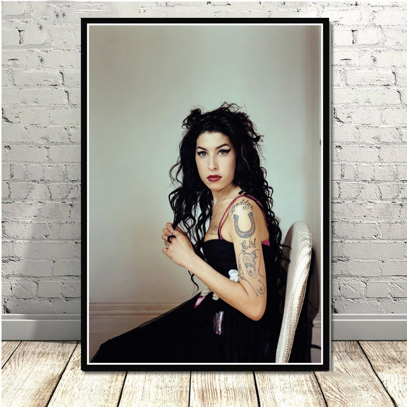 Красивая женщина Amy Winehouse музыка ПЕВЕЦ звезда поп-плакат печатает на заказ художественная живопись маслом настенные картины для гостиной домашний декор - Цвет: Бургундия