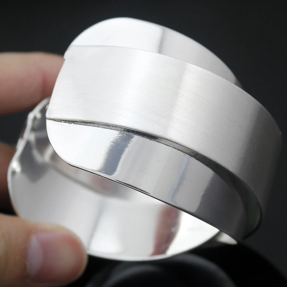 Тройная русская Свадьба матовый посеребренный простой широкий массивный