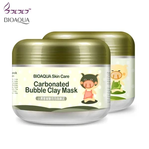 Маска BIOAQUA из пузырьковой глины, питательный коллаген из свиной кожи, маска для удаления черных точек, очищающая увлажняющая маска для лица
