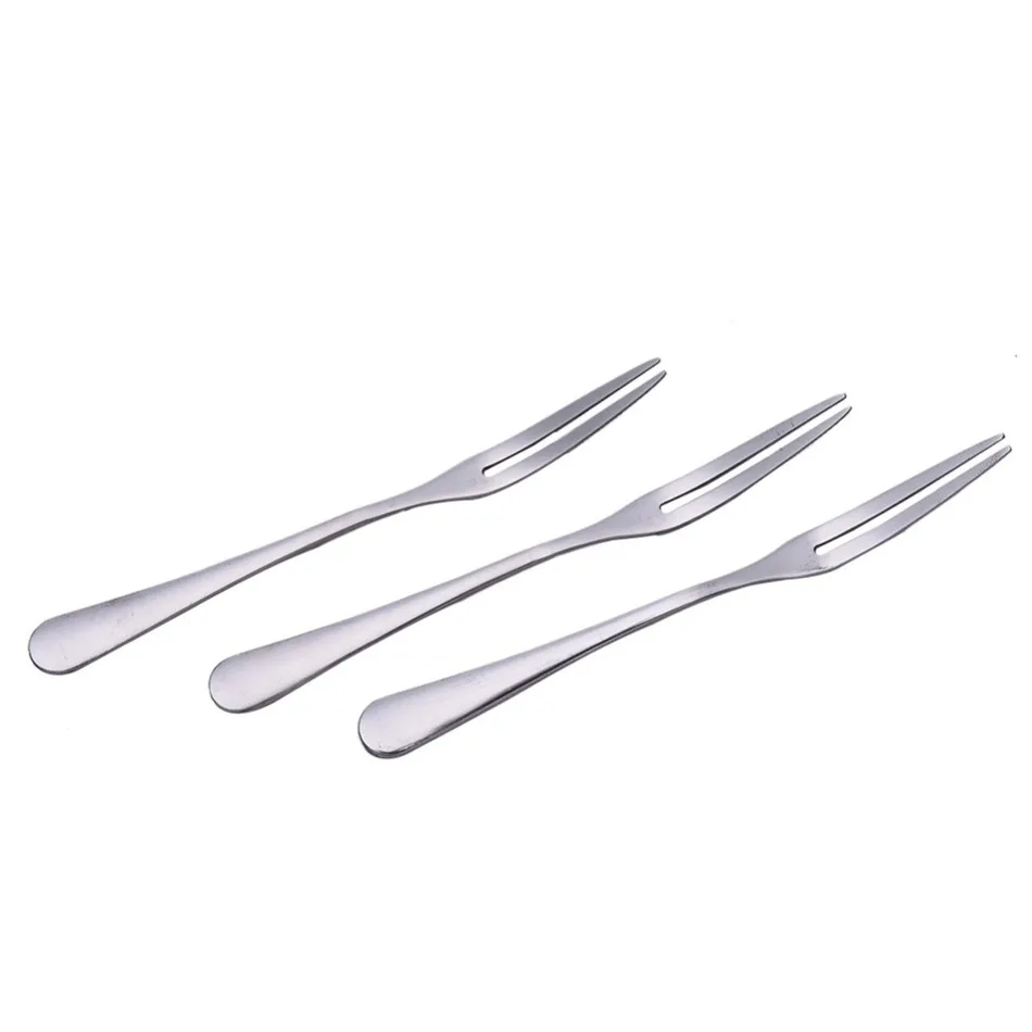 3 шт./компл. нержавеющая сталь вилка для фруктов столовые приборы Десертные Вилки