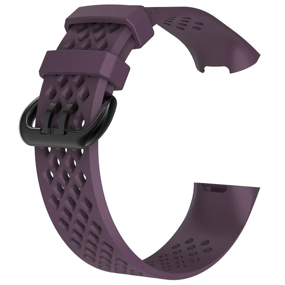 Purple Duszake силиконовый сменный водонепроницаемый ремешок для Fitbit Charge 3 ремешок браслет аксессуары браслет для Fitbit Charge 3 Band - Цвет: Purple