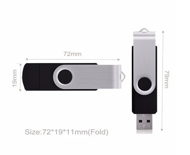 OTG USB флэш-накопитель 64 ГБ 32 16 4 высокоскоростной металлический otg 128 Мб карта
