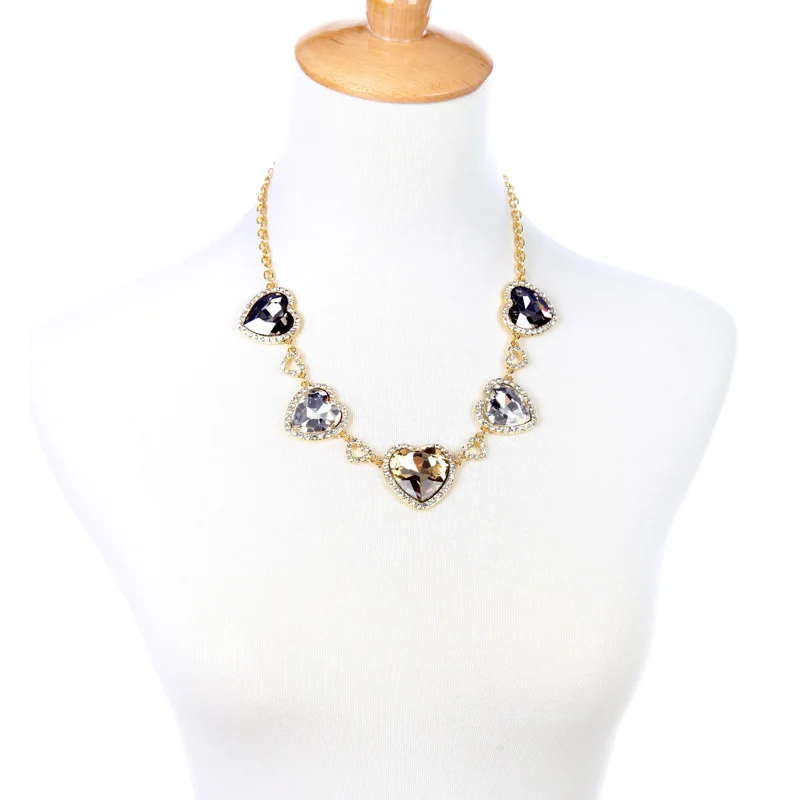 Мода 2017 чистое сердце Цепочки и ожерелья Новое поступление прекрасный Макси