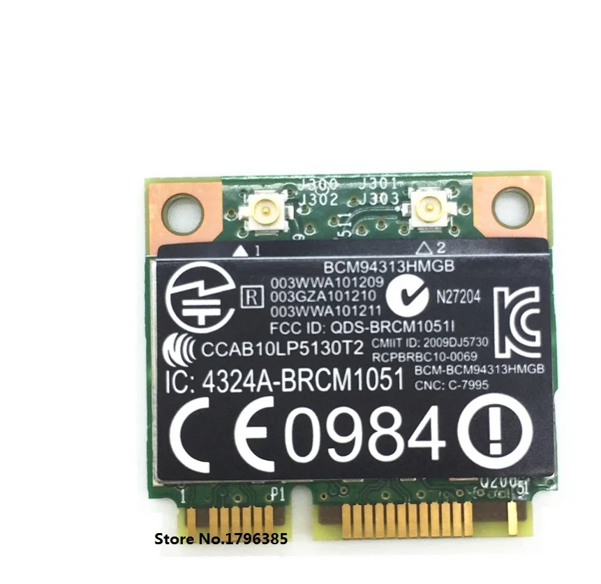 SSEA для BroadCom BCM94313HMGB BCM4313 Wifi + Bluetooth 4 0 Mini PCI E 300 Мбит/с карта HP G4 G6 DV6 DV7 CQ43 CQ57 SPS 657325 001|mini
