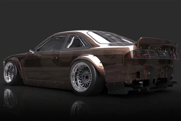 Стеклопластик боди подходит для 95-98 S14 Zenki S14A Kouki RB V" BOSS" Аэро стиль набор бампер крыло фары