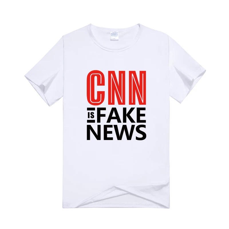 Дональд Трамп 2020 CNN поддельные новости с буквенным принтом мужская белая смешная