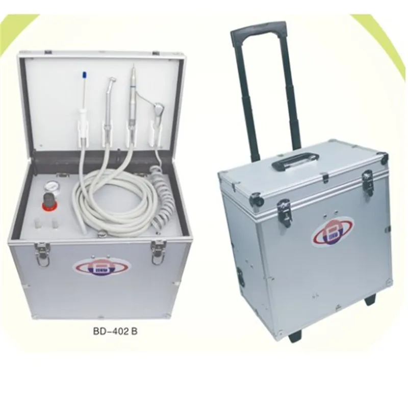 Portable Dental Unit with Oilless Air Compressor with Three Way Syringe Oilless Air Compressor