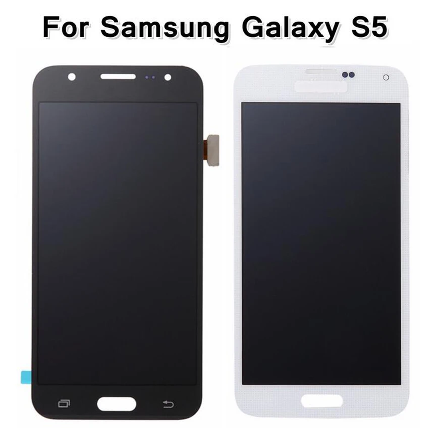 

Дигитайзер сенсорного ЖК-экрана для Samsung Galaxy S5 i9600 G900 G900F G900T, замена, регулируемая яркость