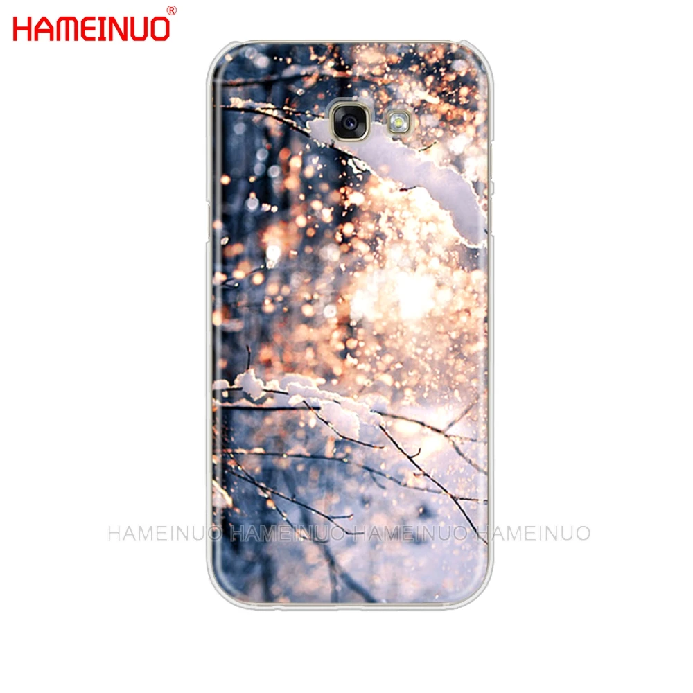 HAMEINUO пейзаж зима снег чехол для мобильного телефона для Samsung Galaxy A3 A310 A5 A510 A7 A8 A9