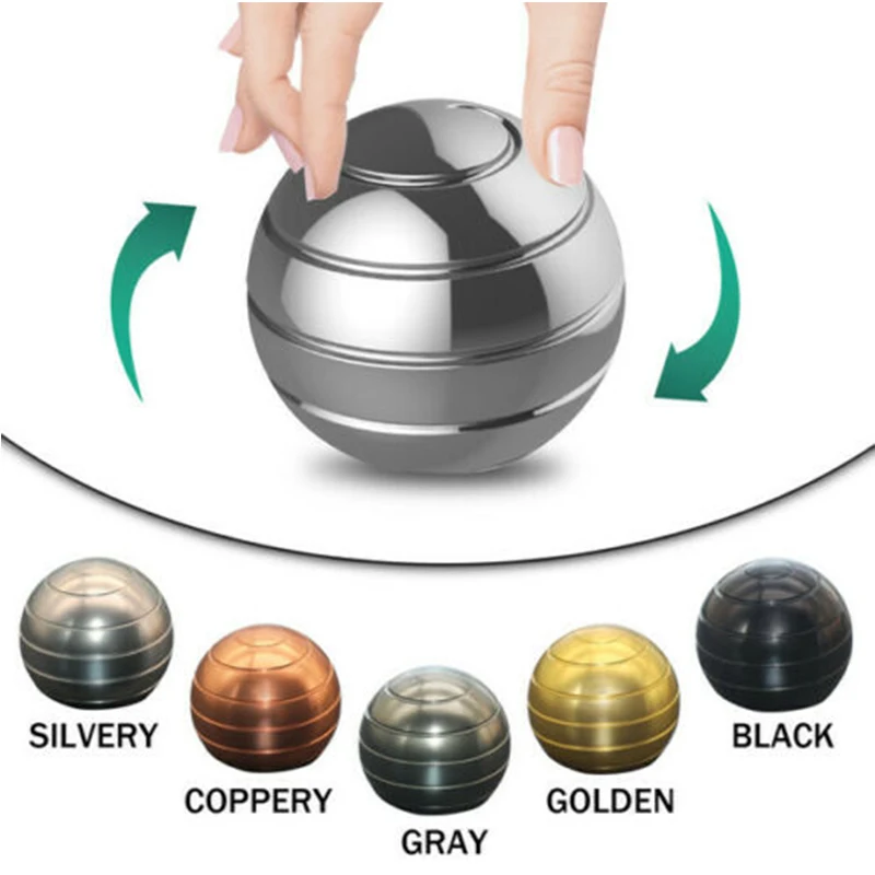 

Desktop Decompression Rotating spherical Metal Desk Toy for Adult